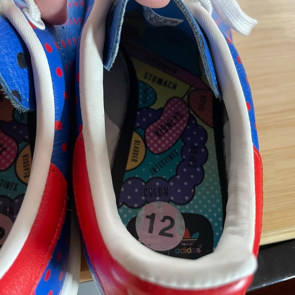 Adidas Stan Smith Pharrell Williams Trainers Mens Sz 12 Blue & Red Polka Dot main image 14